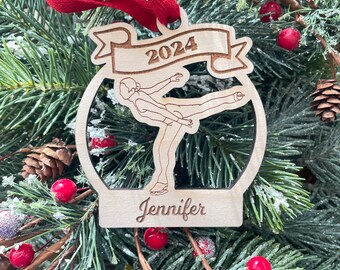 Ice Skating 2025 Ornament | Ice Skater Christmas Ornament | Personalized Skate Ornament  | 2025 Christmas