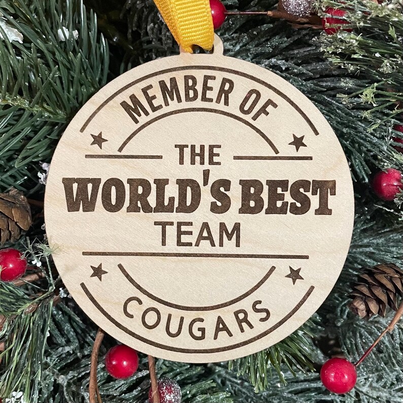 Worlds Best Team Christmas Ornament Youth Sports Gift Best Team Gift