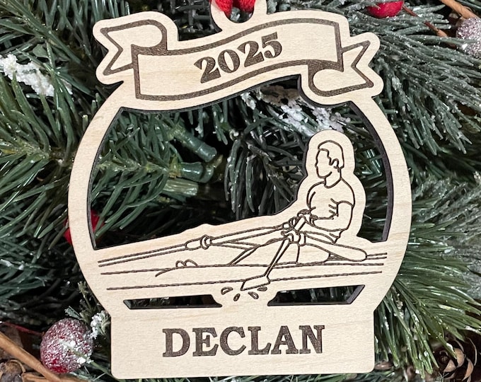 Crew Rowing 2025 Christmas Ornament | Personalized Crew Rower Ornament | Rowing  Team Ornament | 2025 Christmas