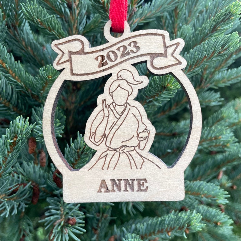 Karate Boy 2024 Ornament Karate Christmas Ornament Personalized Karate Ornament 2024 Christmas image 2