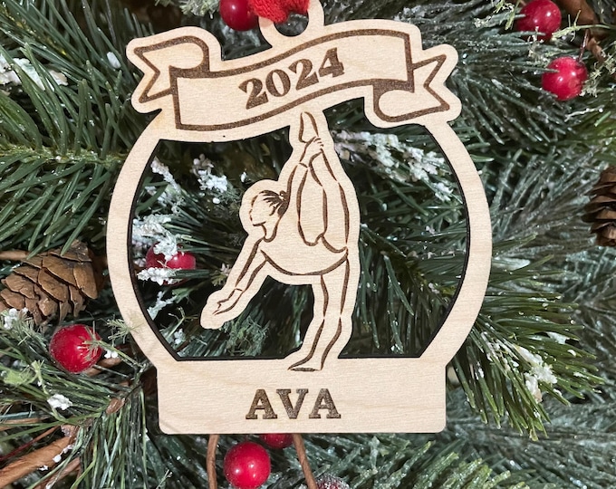Gymnastics 2025 Christmas Ornament | Gymnast Christmas Ornament | Personalized Gymnastics Ornament  | 2025 Christmas
