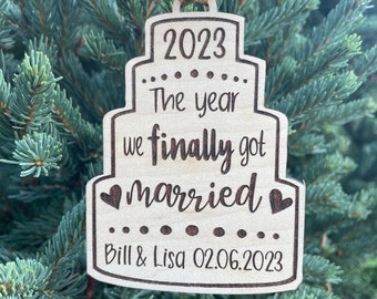 2024 Wedding Gift | The year we finally got married Christmas Tree Ornament | Wedding Couple Ornament | 2024 Wedding Gift