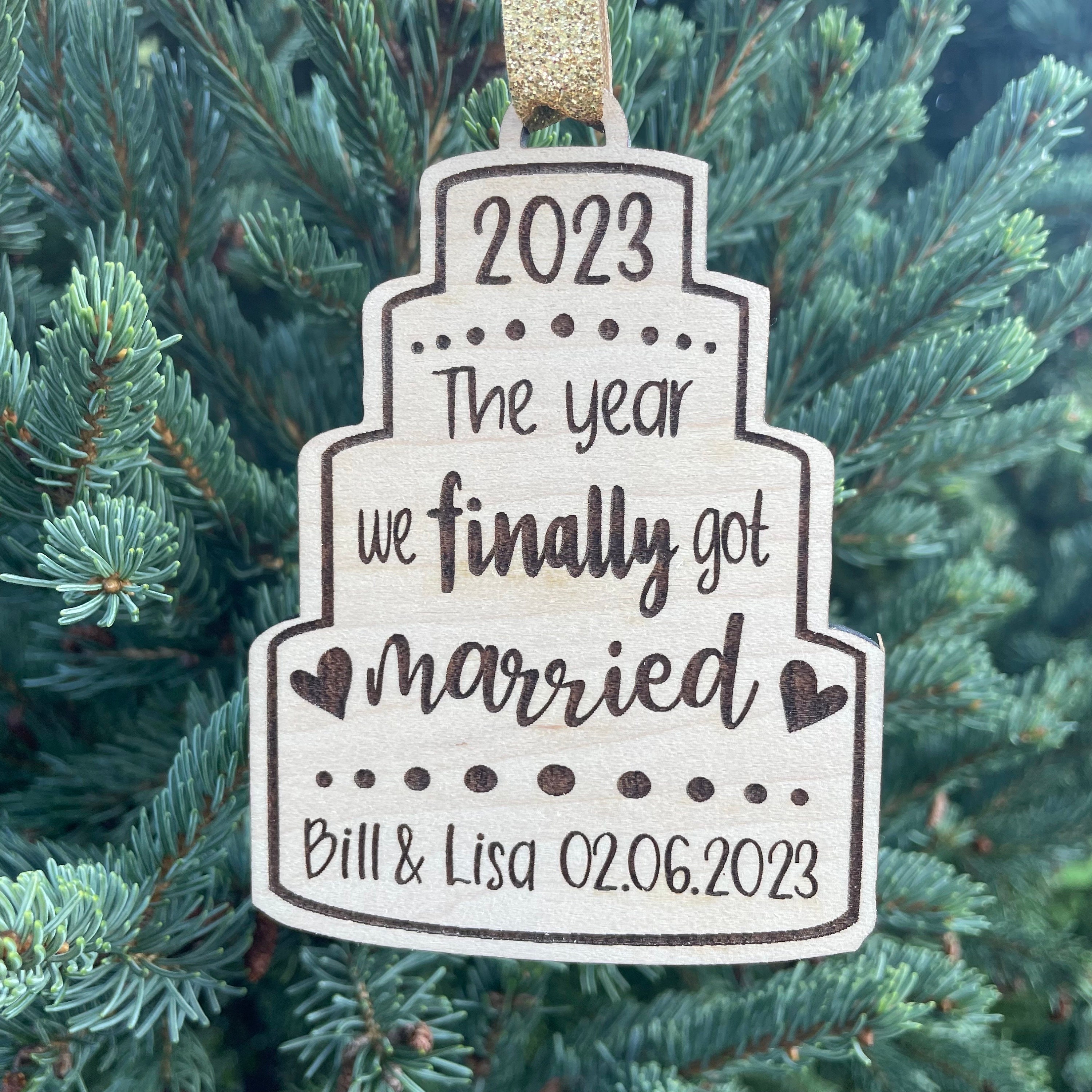 2024 Wedding Gift  The year we finally got married Christmas Tree