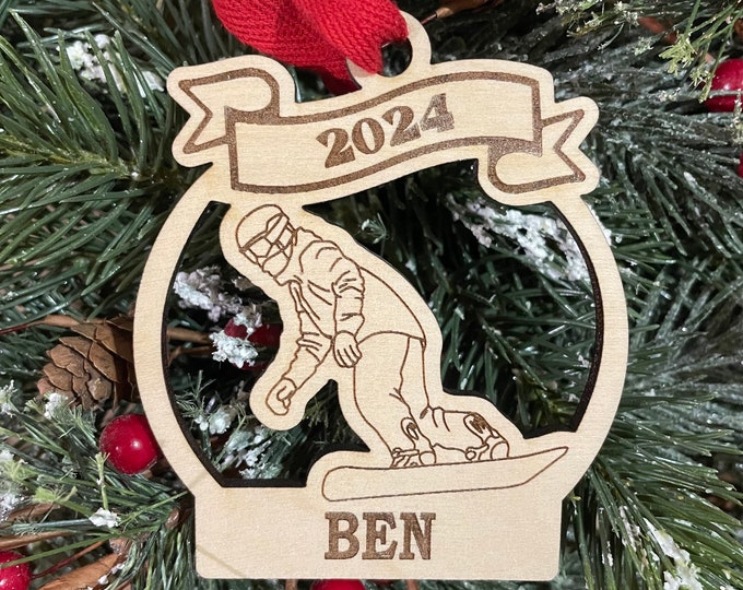 Snowboard 2025 Christmas Ornament | Personalized Snowboarder Ornament  | 2025 Christmas
