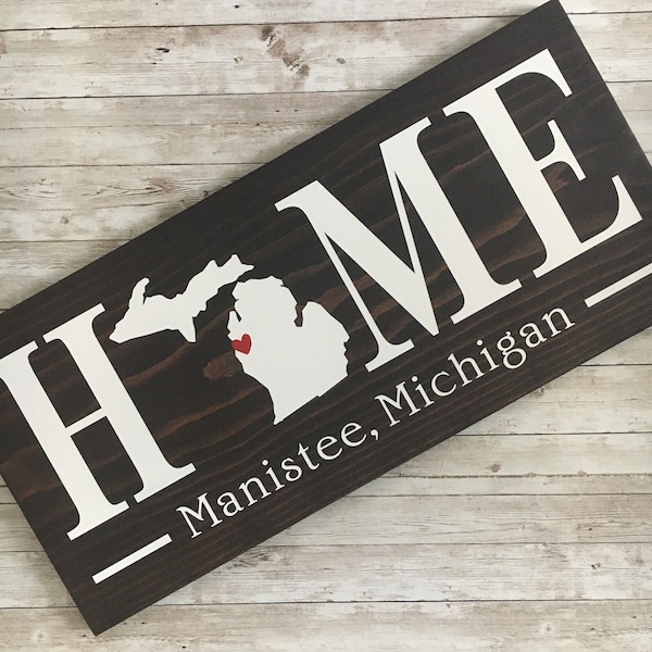 Michigan Home Sign - Etsy