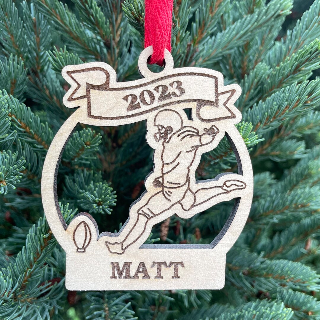 Football Kicker 2023 Christmas Ornament Personalized Football Ornament