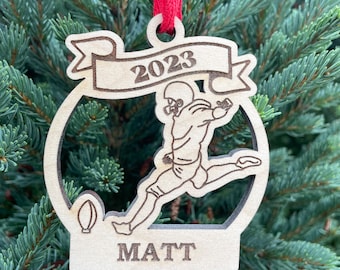 Football Kicker 2024 Christmas Ornament | Personalized Football Ornament | Football Kicker Team Ornament | 2024 Christmas