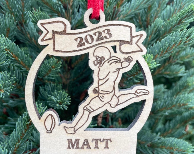 Football Kicker 2024 Christmas Ornament | Personalized Football Ornament | Football Kicker Team Ornament | 2024 Christmas