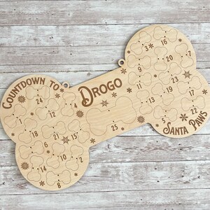 DIY Personalized Dog Bone Countdown to Santa Paws | Dog Treat Advent Calendar | Custom Santa Paws Puppy Bone Treat Holder