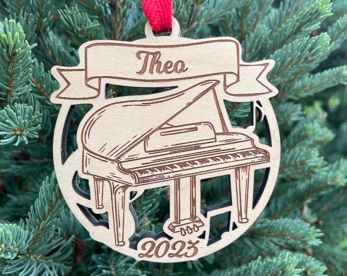 Piano 2024 Christmas Ornament | Personalized Piano Instrument Ornament  | 2024 Christmas