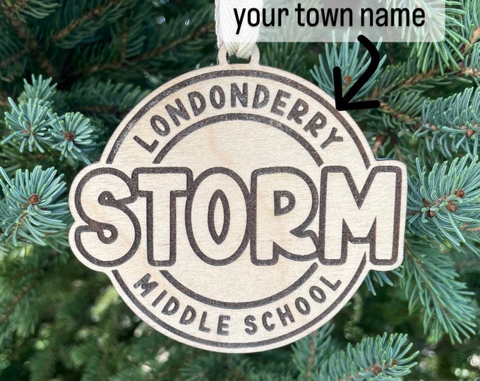 Storm Mascot School Ornament | School Mascot Ornament | Storm Team Spirit Ornament | Custom School Ornament