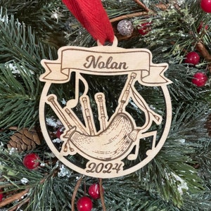 Bagpipes 2025 Christmas Ornament | Personalized Bag pipes Ornament | 2025 Christmas