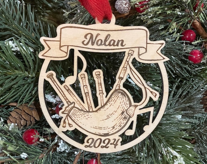 Bagpipes 2025 Christmas Ornament | Personalized Bag pipes Ornament | 2025 Christmas