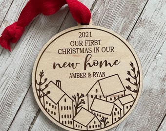2026 Our First Christmas in our new Home Tree Ornament | Christmas New House | 2025 New Home Gift | Realtor Marking Gift