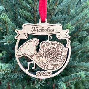 French Horn 2025 Christmas Ornament | Personalized French Horn Ornament  | 2025 Christmas