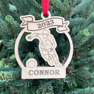 Soccer Boy Player 2025 Christmas Ornament | Personalized Soccer Ornament | Soccer Team Ornament | 2025 Christmas
