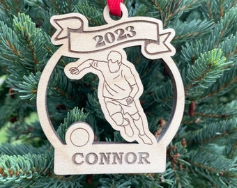 Soccer Boy Player 2025 Christmas Ornament | Personalized Soccer Ornament | Soccer Team Ornament | 2025 Christmas