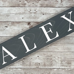 4.5 High Last Name or Town Name Horizontal Wood Sign Housewarming Gift Farmhouse Town name Sign Gallery Wall Décor image 2