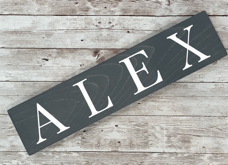 6.5 High Last Name or Town Name Horizontal Wood Sign Housewarming Gift Farmhouse Town name Sign Gallery Wall Décor image 5