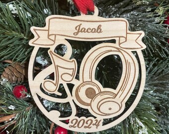 Headphones 2025 Christmas Ornament | Personalized Music Instrument Ornament  | 2025 Christmas