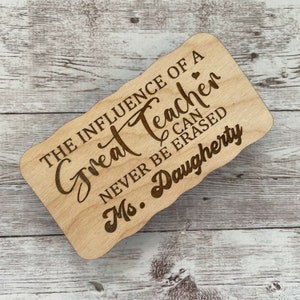 Teacher Eraser | Teacher Appreciation Gift | Personalized Teacher Gift | Teacher Last Name Gift | White Board Eraser