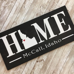 Idaho (ID) Home State wood sign | 2 sizes available |Customized with Idaho town name | IdahoHome Decor