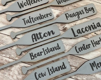 Lake Theme Tiered Tray Mini Oar | Gallery Wall Oar | Lake House Decor | Custom Name Oar | Lake House Decor