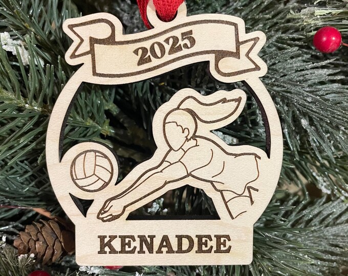 Volleyball Girl 2025 Christmas Ornament | Volleyball Player Christmas Ornament | Personalized Ornament  | 2025 Christmas