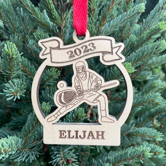 Lacrosse player christmas ornament Clearance