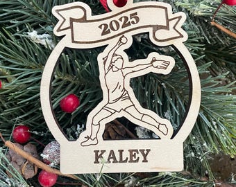 Softball Pitcher 2026 Softball Christmas Ornament | Personalized Softball Ornament  | 2025 Christmas