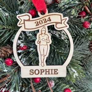 Runner Girl 2025 Ornament | Girl Running Track Christmas Ornament | Personalized Track Ornament  | 2025 Christmas