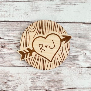 Imán de sujeción fuerte con inicial de árbol para pareja de 2,5 pulgadas / Imán con inicial de árbol / Idea de regalo para pareja / Imán de amor / Múltiples opciones disponibles