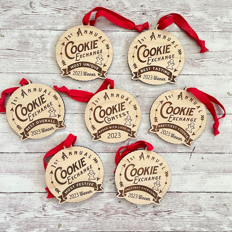 Cookie Exchange Party Favor 2024 Cookie Swap Party Favor Annual Cookie Exchange Ornament Prize Cookie Exchange Favor image 2