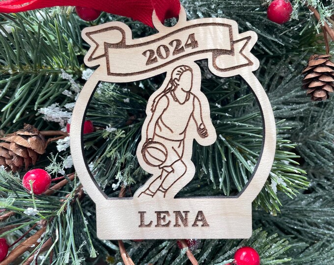 Basketball Girl 2025 Basketball Player Christmas Ornament | Personalized Basketball Ornament  | 2025 Christmas