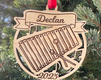 Xylophone 2023 Christmas Ornament | Personalized Xylophone Ornament  | 2023 Christmas