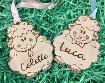 Easter Basket Tag | Bunny Rabbit or Sheep Custom Easter Basket Tag | Girl or Boy Tag | Easter Basket Gift Tag | Easter Basket Treat