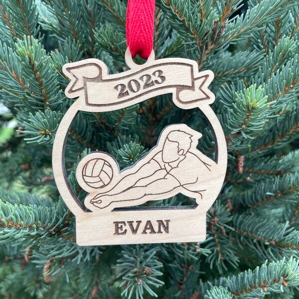 Volleyball player christmas ornament