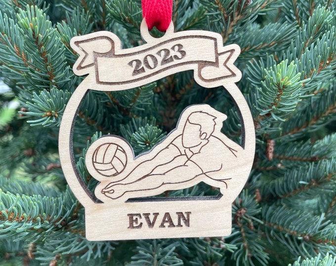 Volleyball Boy 2024 Ornament | Volleyball Player Christmas Ornament | Personalized Ornament  | 2024 Christmas