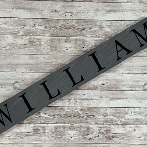 4.5 High Last Name or Town Name Horizontal Wood Sign Housewarming Gift Farmhouse Town name Sign Gallery Wall Décor image 5