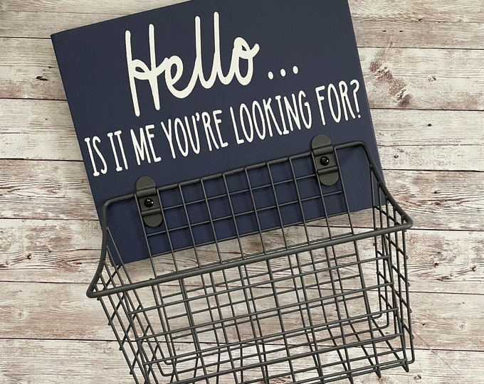 Hello - Is it me you’re looking for? Lost Sock Basket | Laundry Room Decor & Organization | Multi Color Options