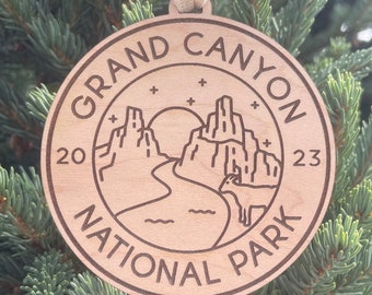 Adorno del Parque Nacional del Gran Cañón / Adorno del Parque de EE. UU. / Navidad 2024 / Adorno de viaje de aventura / Recuerdo del Parque Nacional