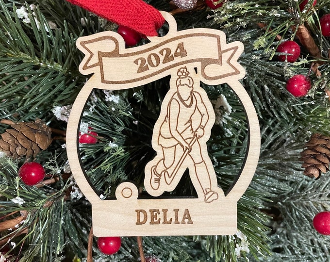 Field Hockey 2025 Field Hockey Player Christmas Ornament | Personalized Field Hockey Ornament  | 2025 Christmas