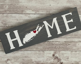 Long Island New York Home State Wood Sign | Housewarming | Gallery Wall Decor | 3 sizes Available 3.5” x 12”, 5.5 x 18” and 9 x 32” Sign