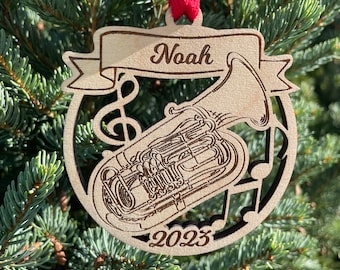 Tuba 2024 Christmas Ornament | Personalized Tuba Ornament  | 2024 Christmas