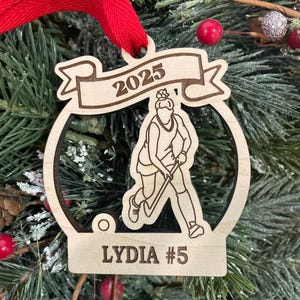 Field Hockey 2026 Field Hockey Player Christmas Ornament | Personalized Field Hockey Ornament  | 2025 Christmas