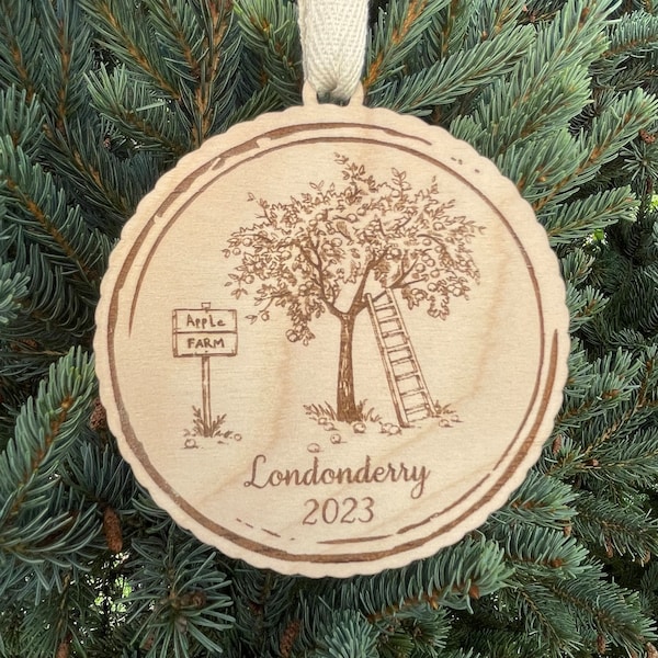 Personalized Apple U Pick Orchard Ornament | Apple Picking Ornament | Apple Tree Orchard Gift | Apple Orchard Souvenir | Orchard Wedding