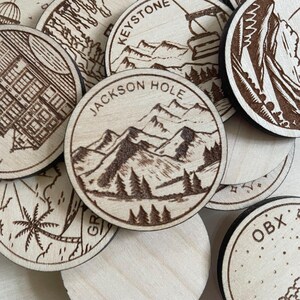Jeton de voyage ou aimant de Jackson Hole | Jetons de collection pour l'état, la ville, le monument, les parcs nationaux ou le pays du bois | Jeton de suivi de voyage