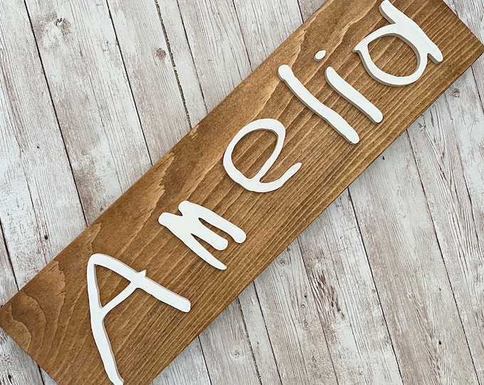 Custom Child Handwriting Sign | Kid First Name Sign | Laser Cut Wood Sign | Signature Sign | 3D Wood Sign