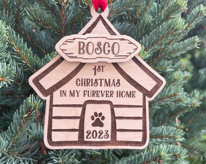 2024 First Christmas in Furever Home Christmas Ornament | Furever Family | Puppy Gift | New Puppy Gift | Christmas Ornament