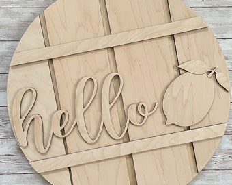 DIY Hello Lemon Paint Your Own Sign Kit | Lemon Summer Sign | DIY Summer project idea | Gift for mom